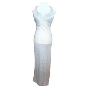 Vintage glittery halter-neck gown